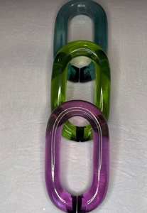 Maillons de chaîne en résine personnalisables de très grande taille et en options transparentes ou multicolores, style tendance pour cadeaux en provenance d'Inde - Product Image 5