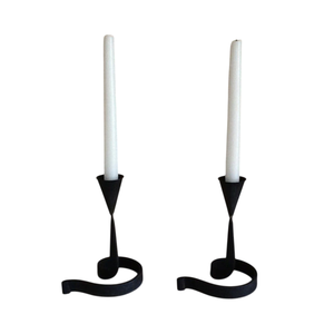 <b>Black</b> Color Metal Taper Candle Holder for Tabletop Home & Christmas Decoration Handmade 2 Tapered Candle Stand - Product Image 3