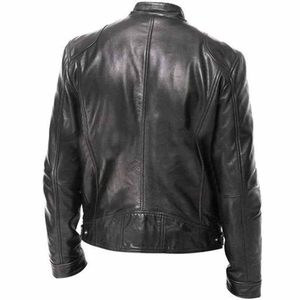 <b>Mens</b> Genuine Cow Leather <b>Jacket</b> Simple Casual Coat In Multi For Spring Autumn High Quality Leather <b>Jacket</b> Genuine Sheep Leather - Product Image 5