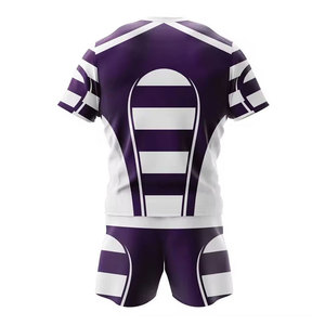 Conjunto de Uniforme de Rugby para Equipos Deportivos, Transpirable, 100% Poliéster, Diseño Personalizado, MOQ Bajo, Nueva Ropa de Rugby Profesional - Product Image 6