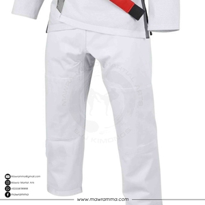 ชุดยิวยิตสูแบบมีโลโก้สั่งทำขายส่ง ผ้าเพิร์ลวีฟ 100% คอตตอน สำหรับบราซิลเลี่ยนยิวยิตสู ชุดกิโมโนสำหรับฝึกซ้อมและแข่งขันระดับมืออาชีพ - Product Image 3