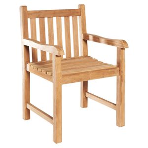 Modern Solid <b>Teak</b> Wood Waterproof Eco-Friendly Garden Armchair Outdoor Patio Dining <b>Chair</b> for Restaurant - Product Image 1