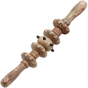 Elegante bastón de madera oscura que ofrece terapia de presión concentrada en puntos de reflexología tensos, disponible a precios de mayorista. - Product Image 6