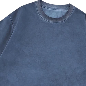 Cheap Price Breathable Fitted Washed Heavyweight Tee Women Men <b>Drop</b> Shoulder Wholesale Stone <b>Acid</b> Wash T Shirt - Product Image 5