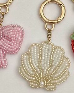 Handmade Embroidery Beaded Keychain with Colorful Floral Beadwork Decorative Bag Charm Key <b>Ring</b> Accessory and Unique Gift for Wo - Product Image 2