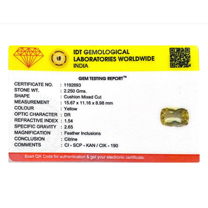 Natural Cat's Eye Citrine Loose Gemstone 11.25 Carat 4mm Excellent Cut Certified Wholesale - Product Image 4