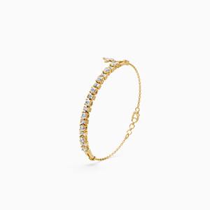 Pulsera de lujo con diamantes cultivados en laboratorio de 1.40 quilates en oro amarillo de 9 quilates, oro blanco y oro rosa. - Product Image 3