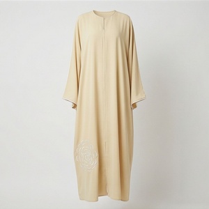 Abaya pour femmes musulmanes fabriquée en usine, matériaux de qualité supérieure, faible MOQ, respirante, élégante, ample, couleur personnalisée - Product Image 1