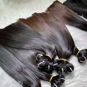 Cuticle Aligned Silky Weft Hair Super Double Drawn Raw Vietnamese Straight Hair Extensions Length 10 <b>12</b>" Grade 12A Available - Product Image 3