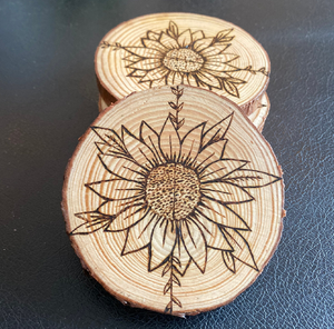 Wood Coaster 3mm Thickness Custom Size for Home and Kitchen Use Eco-Friendly Rustic Wood Coaster - Product Image 1