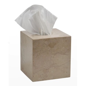<b>Grey</b> Tissue Holder Luxury Stone Tissue <b>Box</b> Modern Decorative Bathroom Tabletop Home Organizer Accessory morchuna brown being - Product Image 4