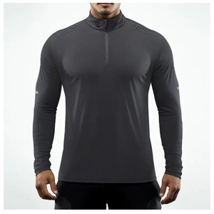 T-shirt décontracté pour homme en coton 100% à manches courtes, col rond, respirant, séchage rapide, coupe classique, couleur orange - Product Image 2