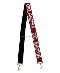 OHI Vintage Hook Beaded Strap Custom College Gameday <b>Purse</b> Handle Adjustable <b>Red</b> Black Embroidery Handmade Seed Beads Shoulder - Product Image 3