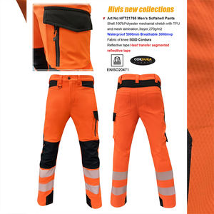 Pantalones de Trabajo Casuales para Hombre, Ligeros, Transpirables, Impermeables, de Alta Visibilidad, Color Amarillo, con Rodillas Reflectantes para Mayor Seguridad - Product Image 5