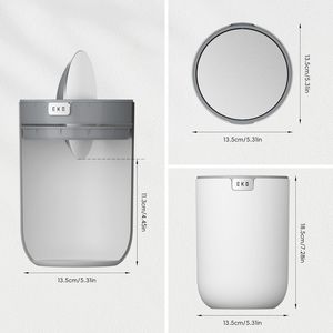 Poubelle miniature Fandy 0,58 gal/2,2 L avec couvercle basculant pour la salle de bain, le comptoir, la coiffeuse, le bureau, les petits bacs à déchets - Product Image 3