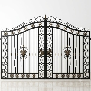 Porte extérieure à double battant KHP - Fer forgé durable, plaqué zinc, montage facile, utilisation en extérieur - Product Image 1