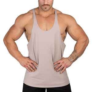 2026 New Custom Trendy Casual Workout Stringer Breathable Cotton Polyester Best Design Men's Tank Tops - Product Image 1