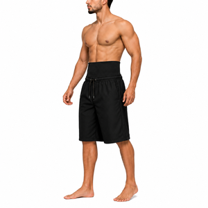 Shorts de sport pour homme avec logo personnalisé, taille haute, ceinture élastique, shorts de course et d'entraînement, séchage rapide, polyester, shorts athlétiques - Product Image 5
