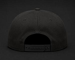 Wholesale Custom Solid Black 5 Panel Structured Snapback <b>Hat</b> High Profile <b>Flat</b> Brim Baseball Cap Letter Embroidered - Product Image 2
