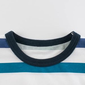 Camiseta a Rayas de Algodón Sostenible Premium, Tejido Suave y Amigable con la Piel, Estilo Europeo Náutico, Fabricante - Product Image 3