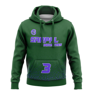 Sudadera con Capucha Verde de Alta Calidad para Hombre, Manga Larga, Estampado de Letras, Sudadera con Bolsillo Canguro, Informal - Product Image 1