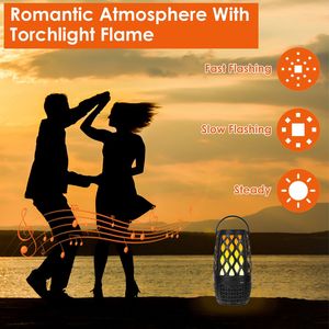 Enceinte d'extérieur sans fil IPX5 étanche 4.1 avec LED effet flamme, 3 modes d'éclairage, support mural et piquet, portable, enceinte flamme 5.3 - Product Image 6