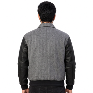Factory Price custom school varsity <b>jacket</b> <b>fleece</b> <b>lining</b> <b>with</b> chenille patches regular fit for US Retailers - Product Image 6
