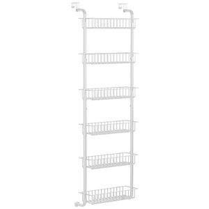 Organizador de despensa de 6 niveles de acero al carbono para colgar sobre la puerta, 62.99 pulgadas, con ganchos, estante de almacenamiento para puerta, cocina y baño - Product Image 3
