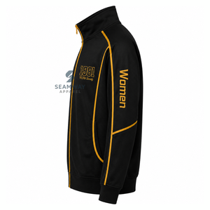 NCBW Sorority Women's Zip-Up Hoodie Long Sleeve Stand Collar <b>Track</b> <b>Jacket</b> Contrast Piping Full Zip Lounge Sweatshirt - Product Image 3