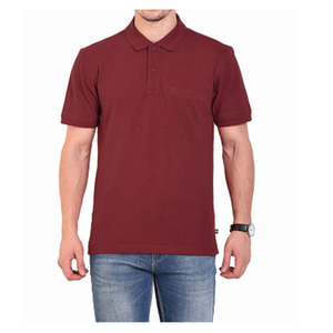 Polo homme uni avec logo personnalisé sur le devant et impression, tissu tricoté respirant, design boutonné, manches courtes - Product Image 1