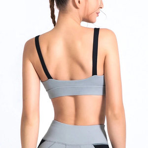Custom Factory Wholesale Women's Sports Bra – Contrast Strap High <b>Support</b> Seamless Gym <b>Crop</b> <b>Top</b> for Yoga & Fitness - Product Image 2