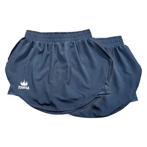 MAWRA Jupe 2 en 1 bleu marine pour femme, taille élastique, respirante, en spandex, jupe intérieure de compression pour femme - Product Image 1