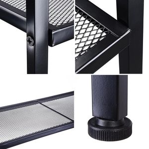 <b>Black</b> 4-Shelf Metal <b>Bookcase</b> Multifunctional Ladder Shaped Plant Flower Stand Rack Bookrack Storage Shelves - Product Image 5