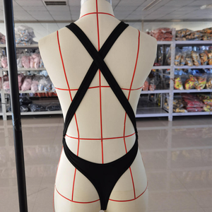 Custom OEM Women Extreme Micro <b>Bikinis</b> Sexy Halter Cross Sling Monokini One Piece Swimwear High Cut Beachwear - Product Image 2