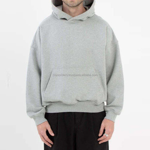 Sweat à capuche en molleton français 100 % coton de luxe, 420 GSM, épais, coupe oversize, longueur intégrale, imprimé sérigraphié, avec logo personnalisé pour homme, idéal pour l'hiver - Product Image 2