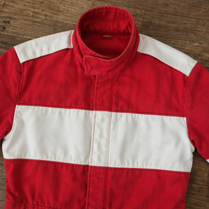 Chaqueta de Carreras para Hombre, Roja, de Manga Larga, con Bloques de Color, Resistente al Viento, de Secado Rápido, Resistente a las Llamas, para Todas las Estaciones, para Adultos - Product Image 1