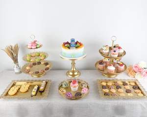 Plataforma de Exhibición con Acabado en Oro Refinado de la India para Grandes Eventos, Utilizada en Decoración de Bodas, Mesas para Eventos y Ambientes de Hostelería - Product Image 6