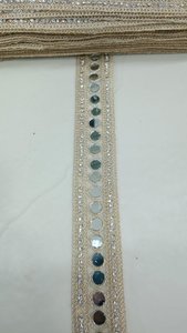 En gros, dentelles brodées miroir de créateur et garnitures dorées pour vêtements ethniques, tenues de mariée, embellissements artisanaux et fournitures de couture DIY - Product Image 4