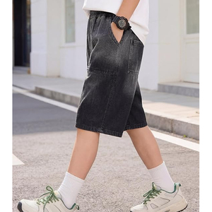 Shorts en jean délavé style vintage streetwear coupe ample en coton pour la vente en gros – Fournisseur OEM - Product Image 2