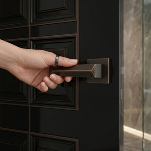 Premium Solid Brass Door <b>Handle</b> Set Modern Mortise Lever <b>Handle</b> for Main Door Interior Use Corrosion Resistant Heavy Duty Design - Product Image 3