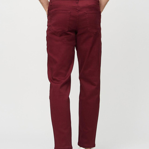 Jeans de Mezclilla Rojos para Hombre de Alta Calidad, Pantalones de Algodón Resistentes, Corte Relajado, Cómodos - Product Image 4