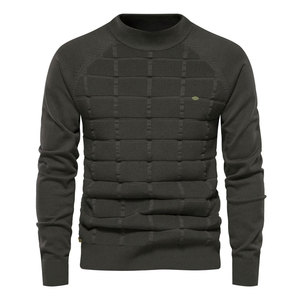 T-shirts décontractés pour hommes à manches longues et col roulé, imprimés sur mesure, 100% polyester, pour l'automne et l'hiver - Product Image 4