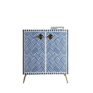 Consola de mesa de té elegante de gama alta india de estilo tradicional, mesa de resina con incrustaciones de hueso de madera elegante, sala de estar, precio de fábrica - Product Image 1