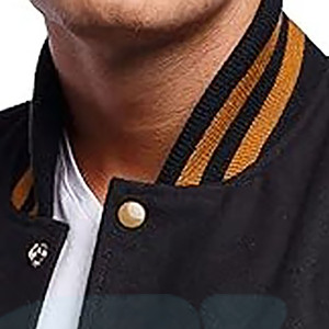 Veste en molleton slim formelle variée avec col montant et logo sur le devant - Product Image 3