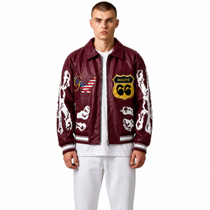 COLD SPIRIT IMPEX Blouson en cuir PU haut de gamme, Nouveaux designs personnalisés, Respirant, Séchage rapide, Col montant, Décontracté, Collection Automne, Meilleures ventes - Product Image 2