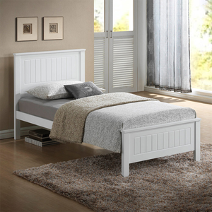 Lit plateforme moderne en bois massif, taille double, cadre de lit en bois assemblable, meubles de chambre à coucher - Product Image 2
