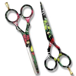 Ensemble professionnel de ciseaux de coiffure chirurgicaux Morje, peignes, brosse, cape, étui, acier inoxydable 4Cr13, 28 dents, droit, tranchant, réutilisable - Product Image 5