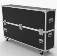 Flight case TV simple en aluminium de qualité supérieure, 75 pouces, résistant à l'eau, décontracté, durable, portable, léger, qualité export