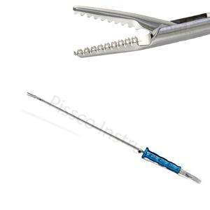 ชุดเครื่องมือ VATS | กรรไกร MIS โค้งอย่างยิ่งกับ TC 5มม. เพลา25ซม. ความยาวรอบด้ามจับ | ชุดเครื่องมือ MICS - Product Image 6