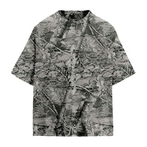 T-shirt à manches courtes pour homme, imprimé camouflage, col rond, coupe classique, décontracté, tissé, 100% coton, impression par transfert par sublimation - Product Image 5